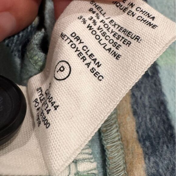 Anthropologie Avec Les Filles Blue Boxy Plaid Shirt Shacket Jacket Women’s XS - Picture 3 of 3